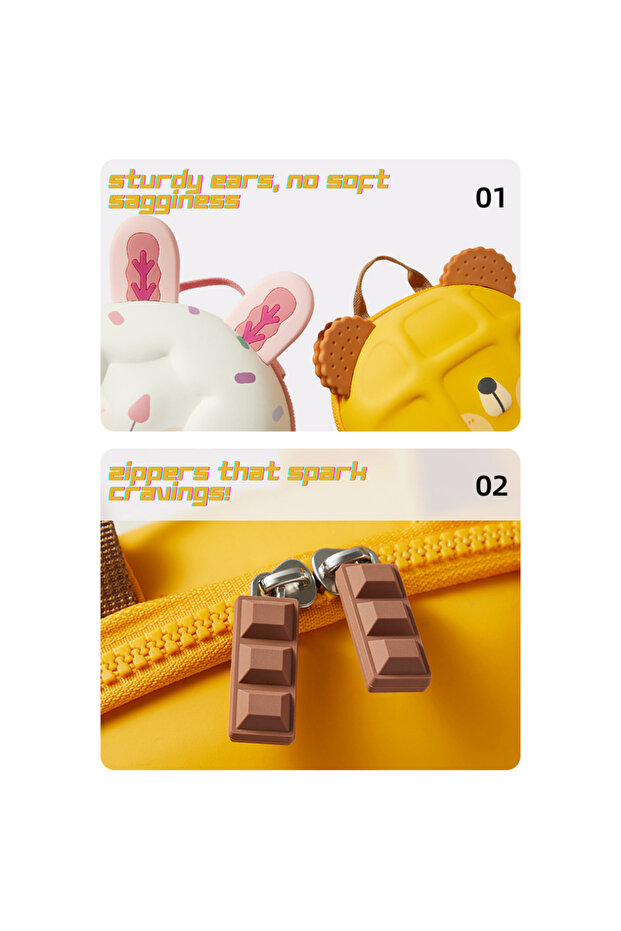 حقيبة ظهر للأطفال - دب الوافل - 2