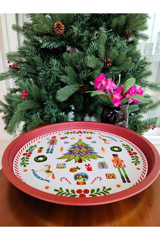 Chris Yuvarlak Metal Tepsi - 3