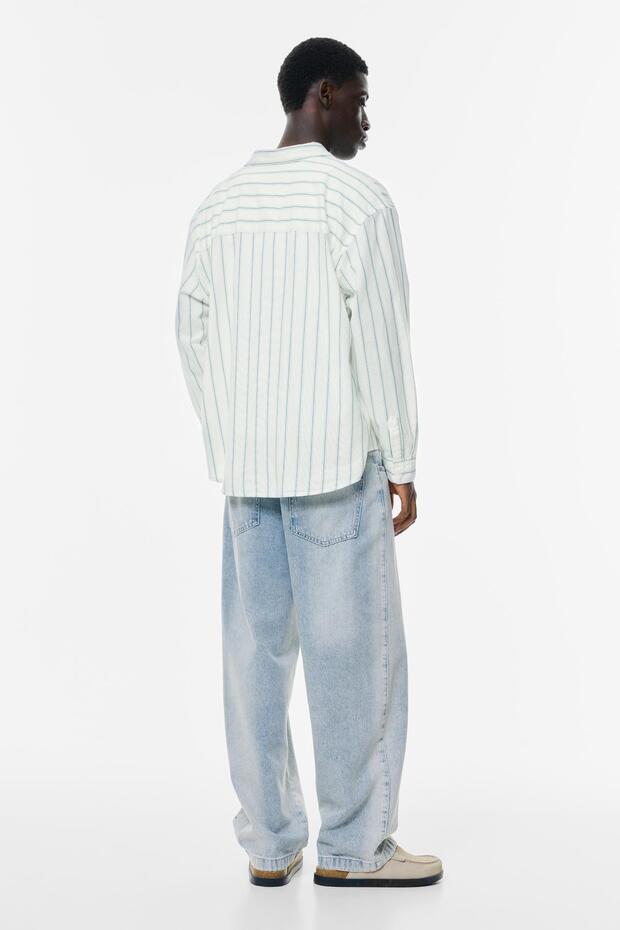 Uzun kollu çizgili gömlek - 4