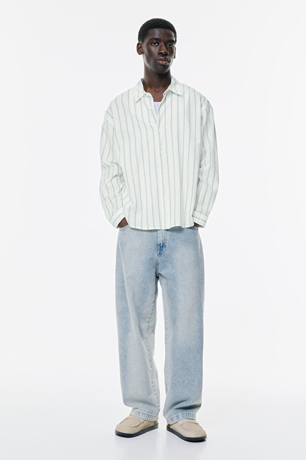 Uzun kollu çizgili gömlek - 2