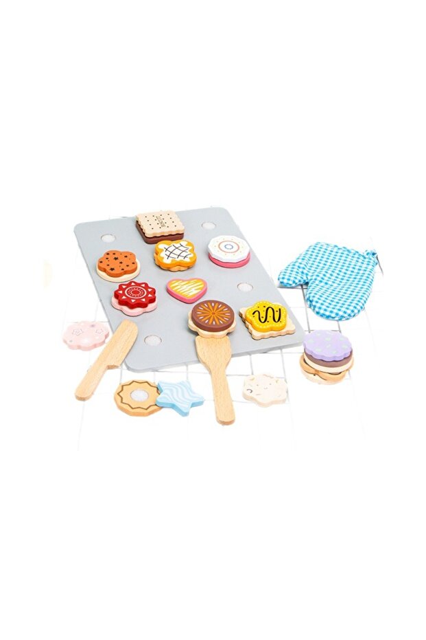- Kids Wooden Cookie Playset – Baking Pretend Toy Set