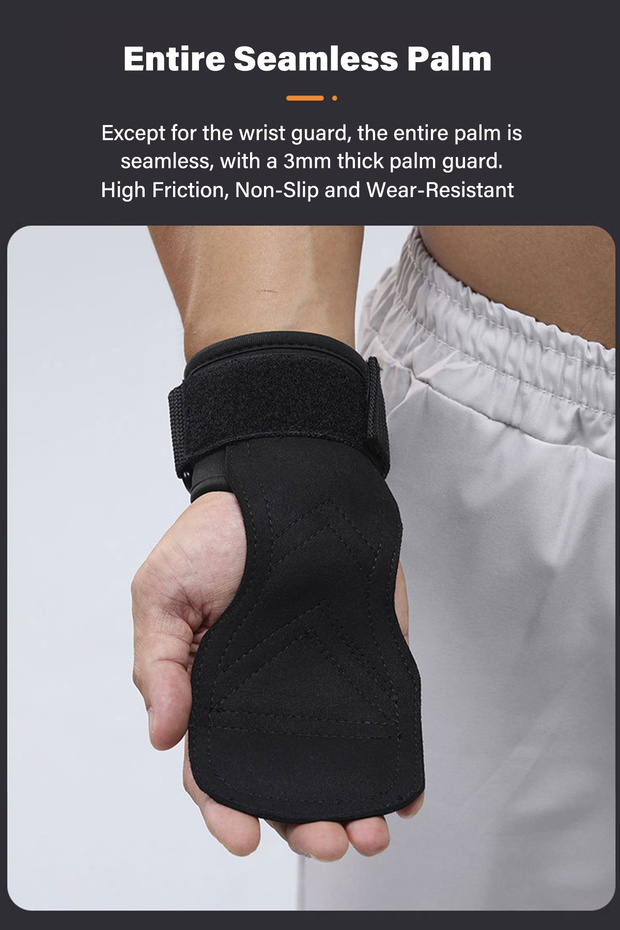 Weight Lifting Wrist Straps Set with Palm Support Non-Slip Durable Grip Pads for Exercise Training - 8
