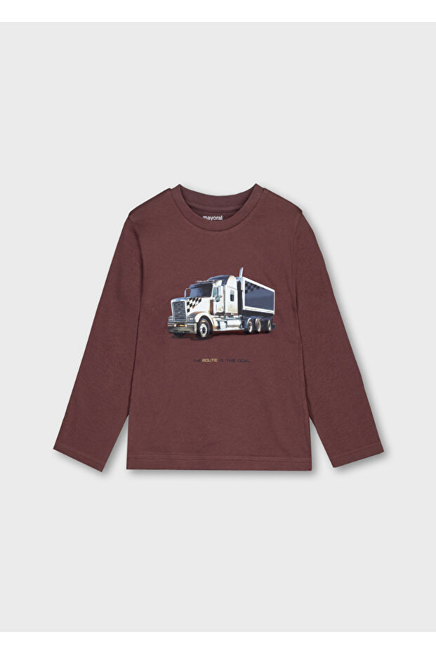 Boy's Printed Long Sleeve T-Shirt 4085