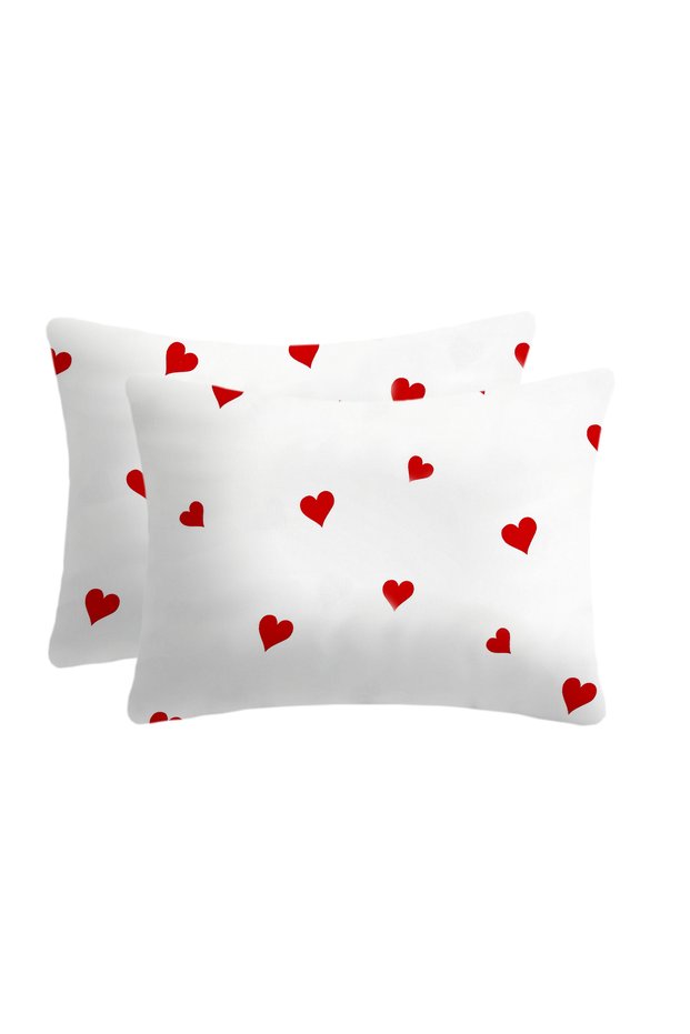 Pillowcase Made of 100% Cotton Heart Flannel Fabric |   50X70 (2 Pieces)