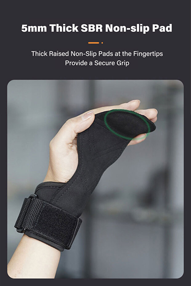Weight Lifting Wrist Straps Set with Palm Support Non-Slip Durable Grip Pads for Exercise Training - 5