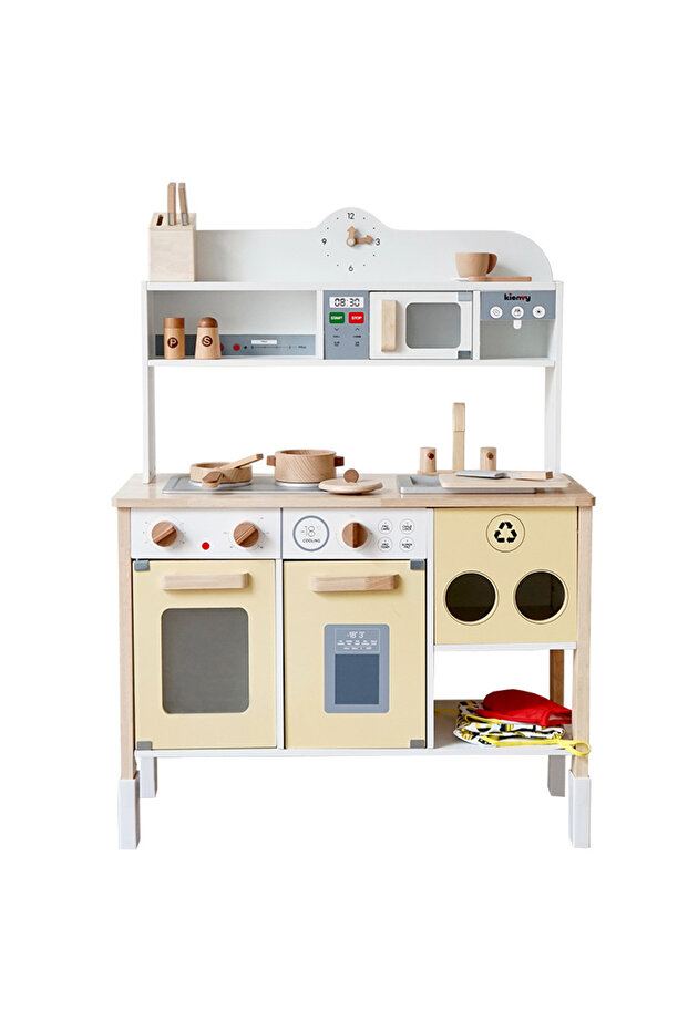 - Kids Wooden Kitchen Pretend Interactive Play Set