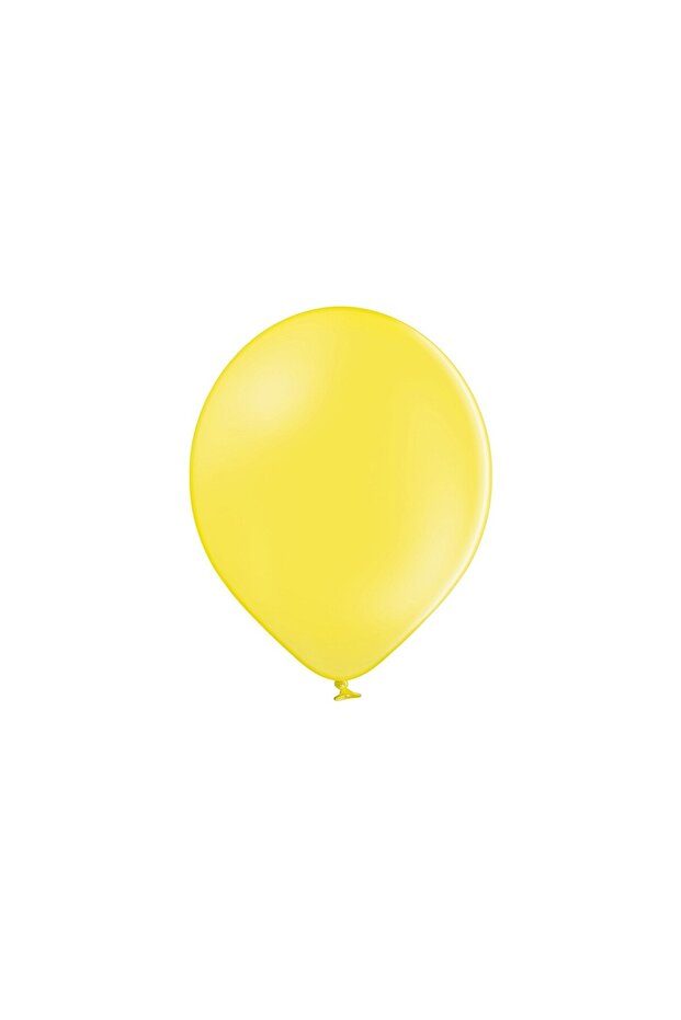 Set of 10 Latex Balloons, Flippy, Party Pattern with Polka Dots and Plains, 30 cm, Yellow, 2.8 g - 2