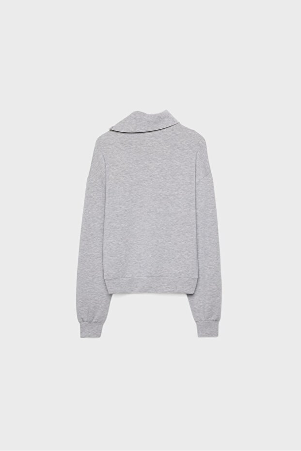 سويت شيرت ناعم الملمس بسحاب جانبي - 7