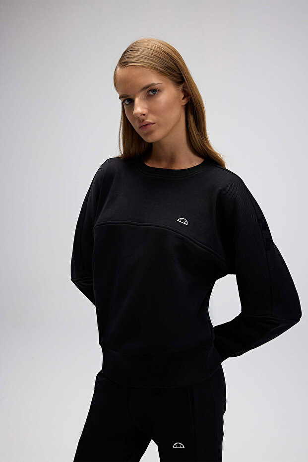 Kadın Sweatshirt EF567-BK - 1