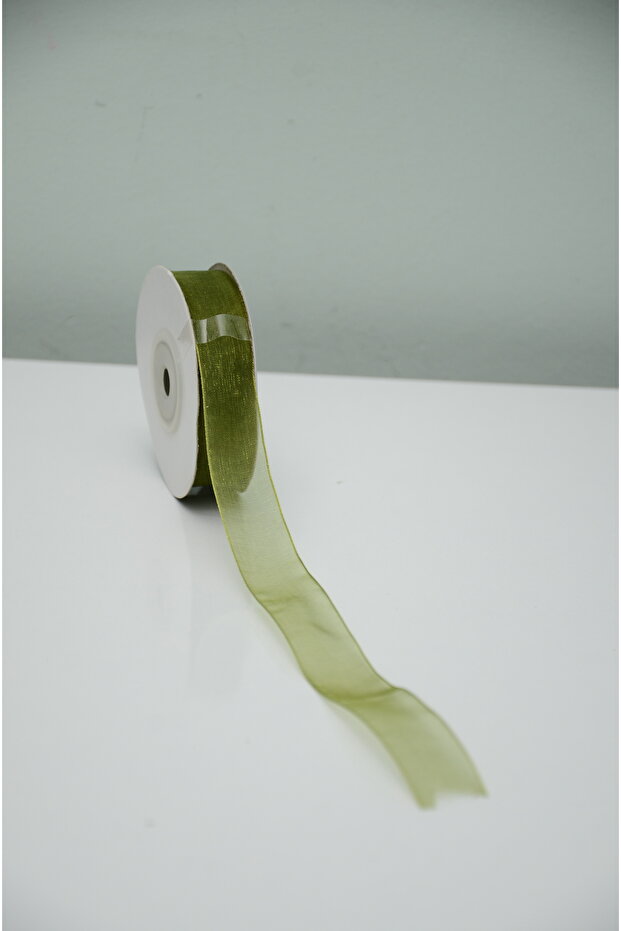 Pistachio Green Organza Ribbon Roll 20 mm X 25 Yards Decorative Gift Wrap & Embellishment Ribbon