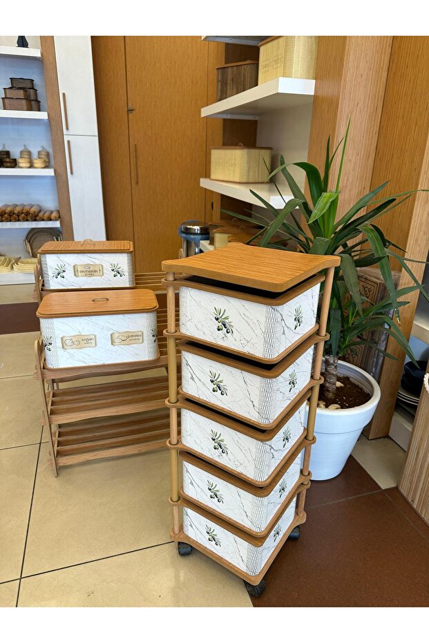 Ahşap 5 Li Sebzelik - 1