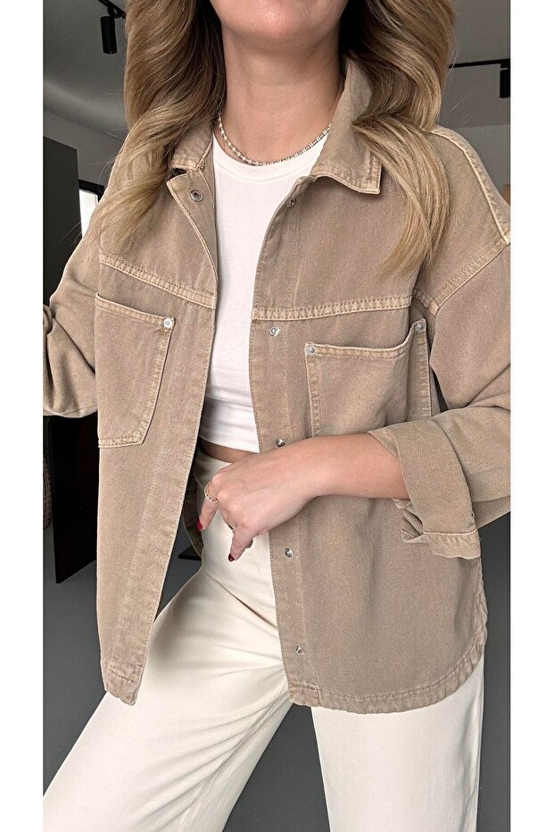 Women's Pocket Detail Gabardine Jacket