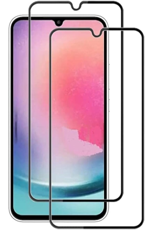 Pack Of 2 for Samsung Galaxy A24 5G Screen Protector |Tempered Glass Screen Protector - Black