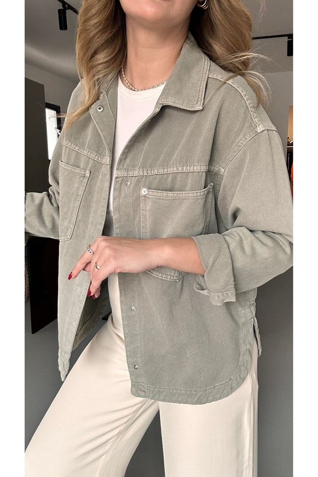 Women's Pocket Detail Gabardine Jacket
