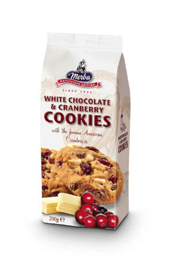Patisserie White Chocolate & Cranberry Cookies 200g x 4 Pcs