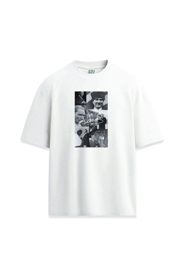 Mustafa Kemal Atatürk Special Collage Design Printed Unisex T-Shirt