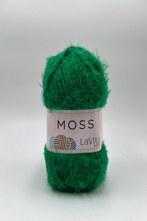 Moss Feather Hand Knitting Yarn 45% Polyamide 55% Premium Acrylic 100Gr (8016 Green)