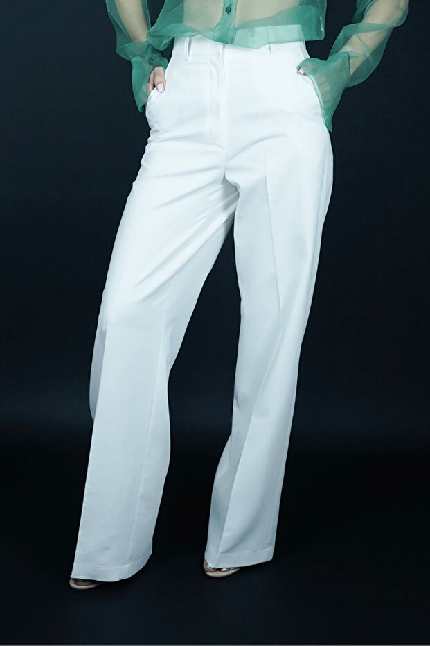 Ivory Flow Trousers - L - 2
