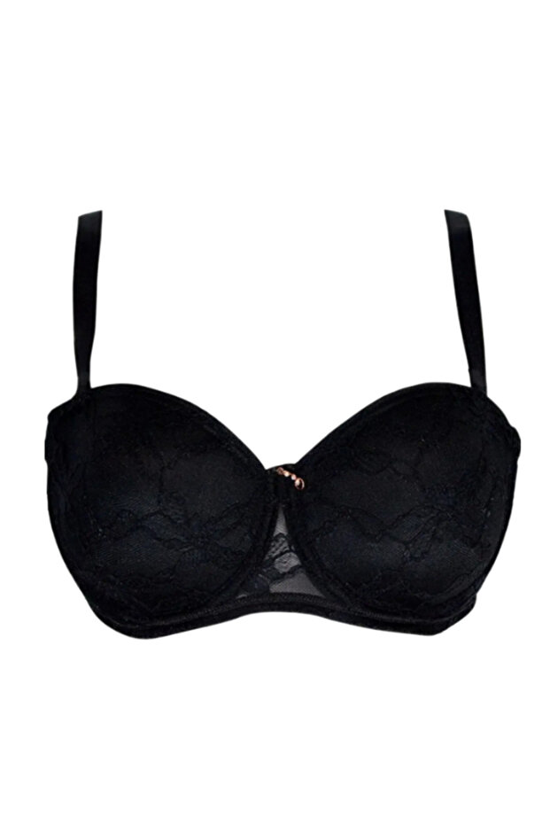 Women's Supportive Bra with Lace Covered Puff Cup Selena