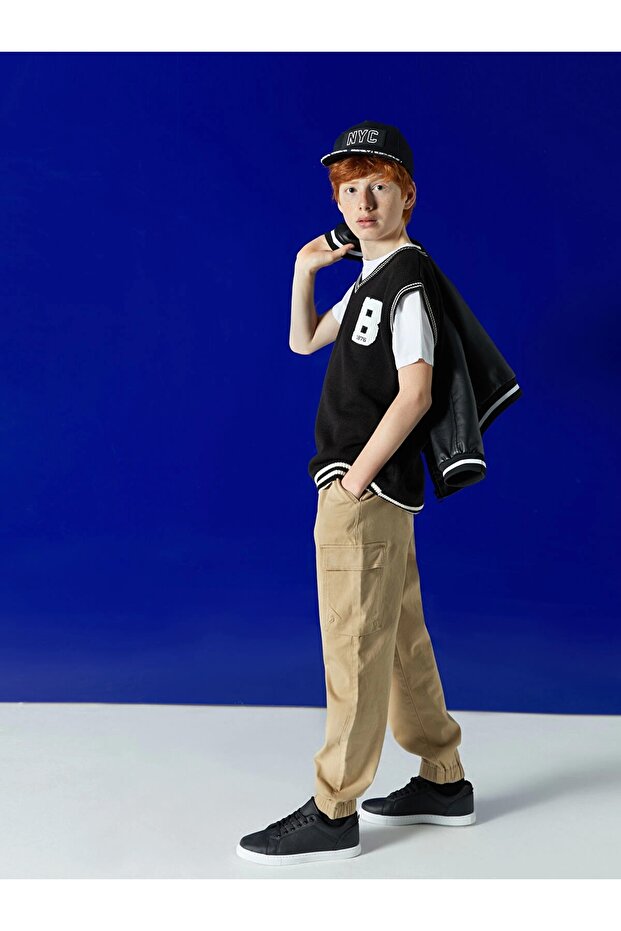 Lcw Kids Beige Comfortable Fit Boys' Jogger Cargo Pants