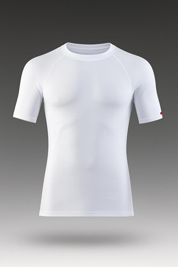 White Men's Thermal Short Sleeve Crew Neck Tank Top 2. Level – Winter Thermal Protective Undershirt New