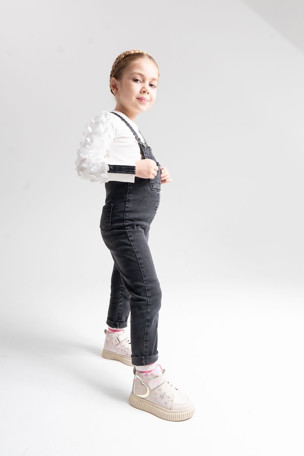 Kız Çocuk Bej Hakiki Deri Suya Dayanıklı Anatomik Günlük Bot - 1