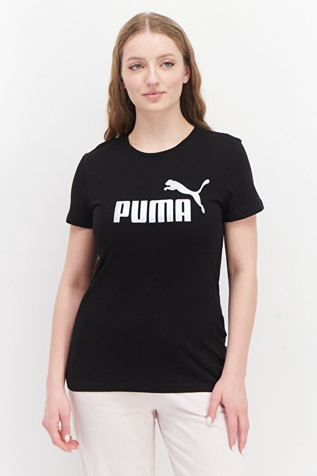 Women Sportswear Fit Short Sleeve Training T-Shirt, Black - 1