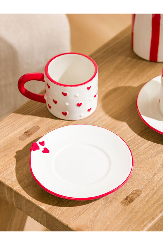 Sparkling Choices from Shining Store |   Heart Printed 2-Person Coffee Cup Set 110 ml - 2