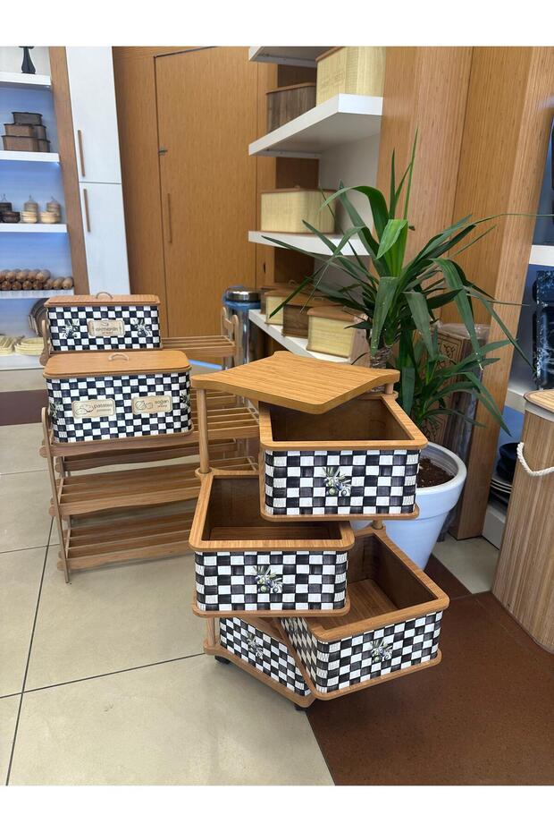 Ahşap 4 Li Sebzelik - 2