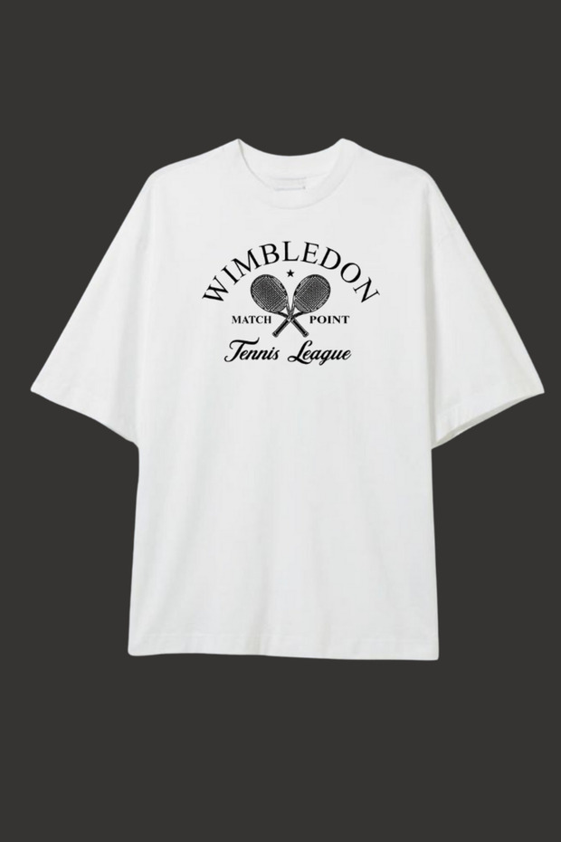 Tennis Printed Oversize T-Shirt