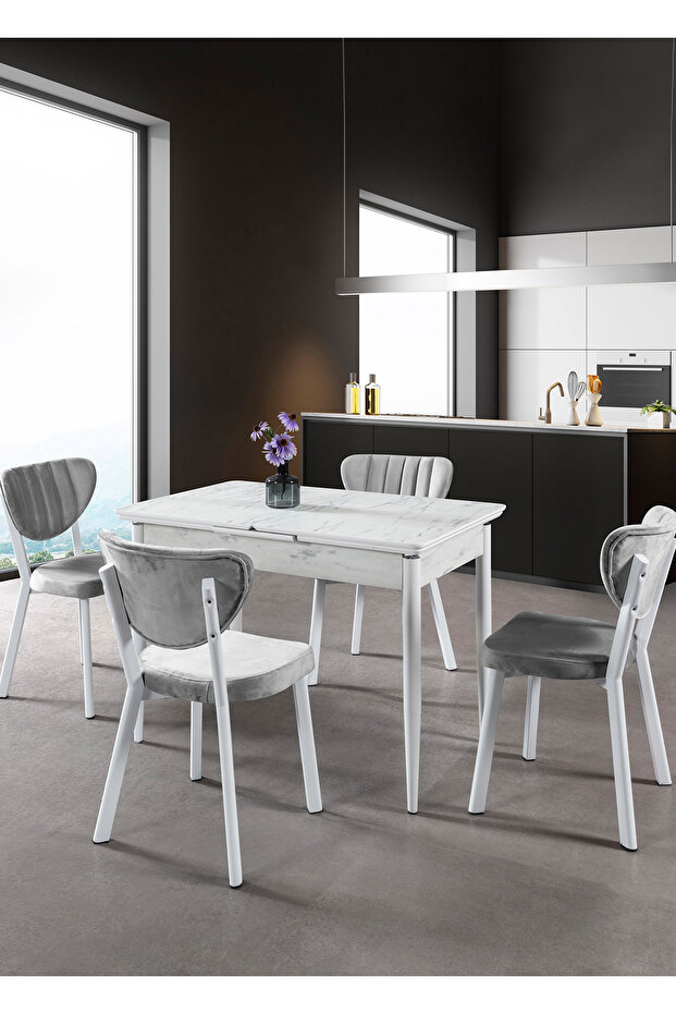 Odesa 4 Sandalyeli Mutfak Masa Takımı - 1