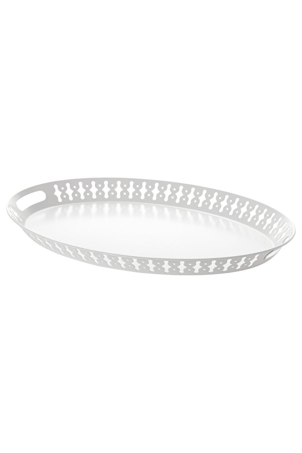 ROMANTISK Tray, white, 52 x 39 cm