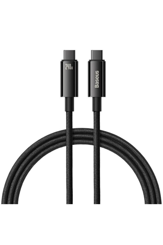 Cablu de date Type-C 240W, 1m, Baseus, Negru - 1