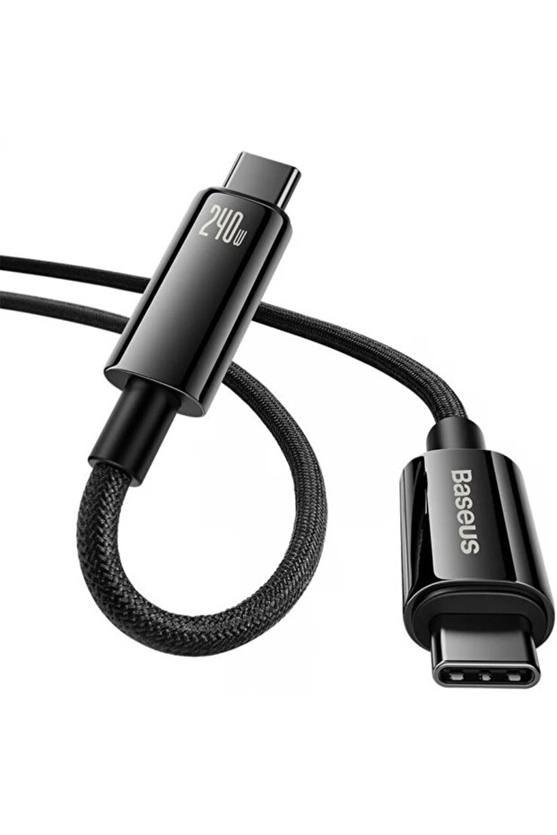 Cablu de date Type-C 240W, 1m, Baseus, Negru - 2