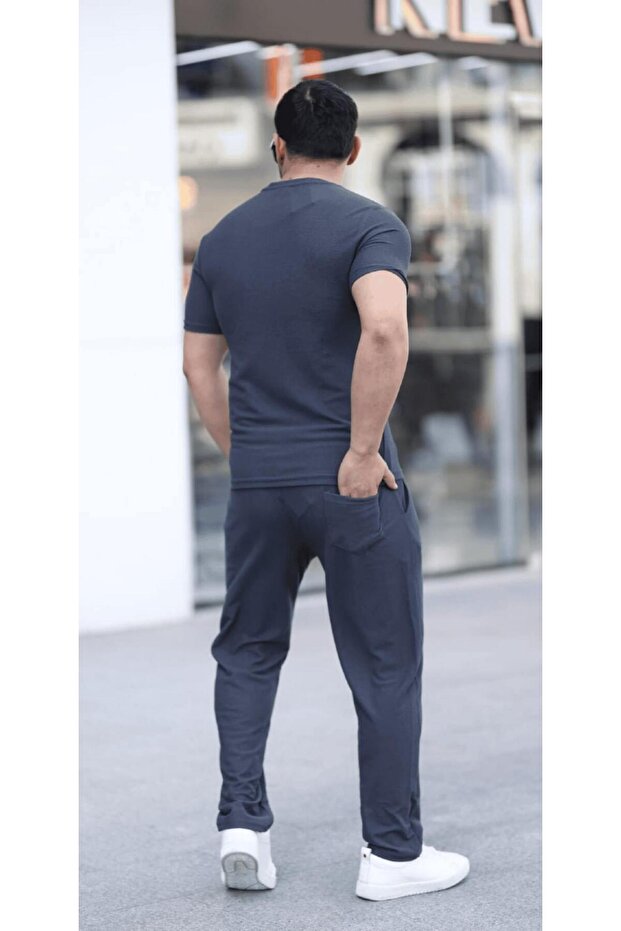 Erkek Pamuklu Örme Eşofman Takımı - 3