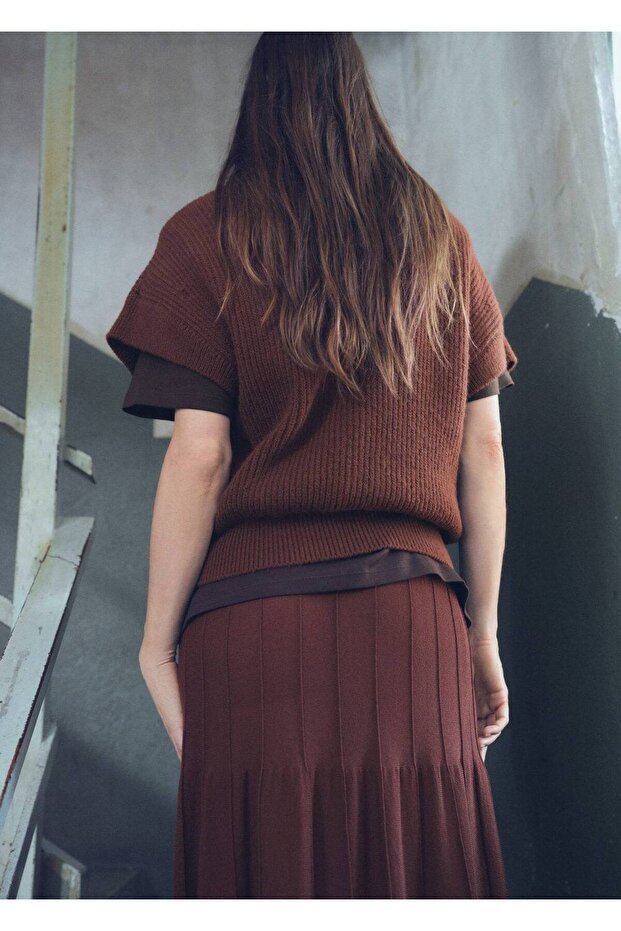 Kısa kollu perkins yaka kazak - 4