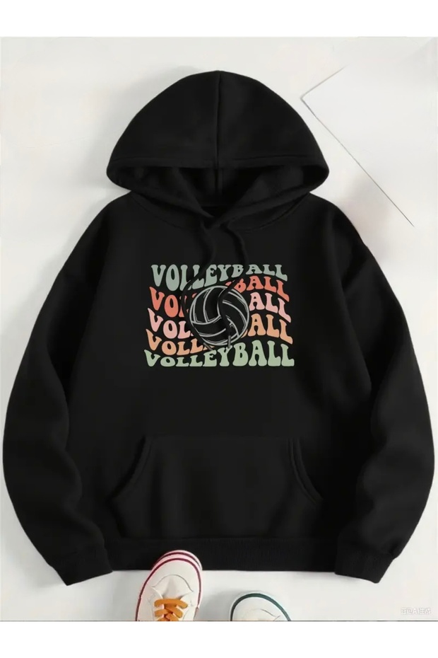 Volleyball Printed Oversized Unisex Women/Men Hoodie Sweatshirt