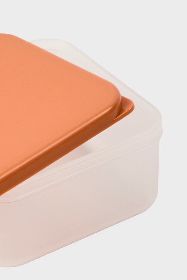 مجموعة من 4 قطع من حاويات الوجبات الخفيفة الصغيرة، لون بني - 3