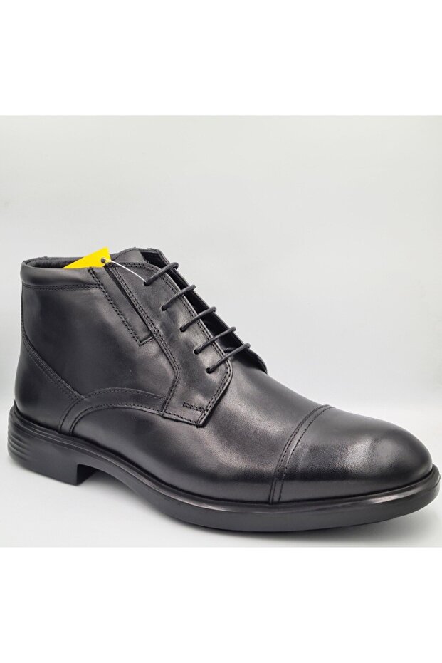 64745 5K Black Antique Genuine Leather Thermal Lining Zippered Men's Classic Lightweight Boots