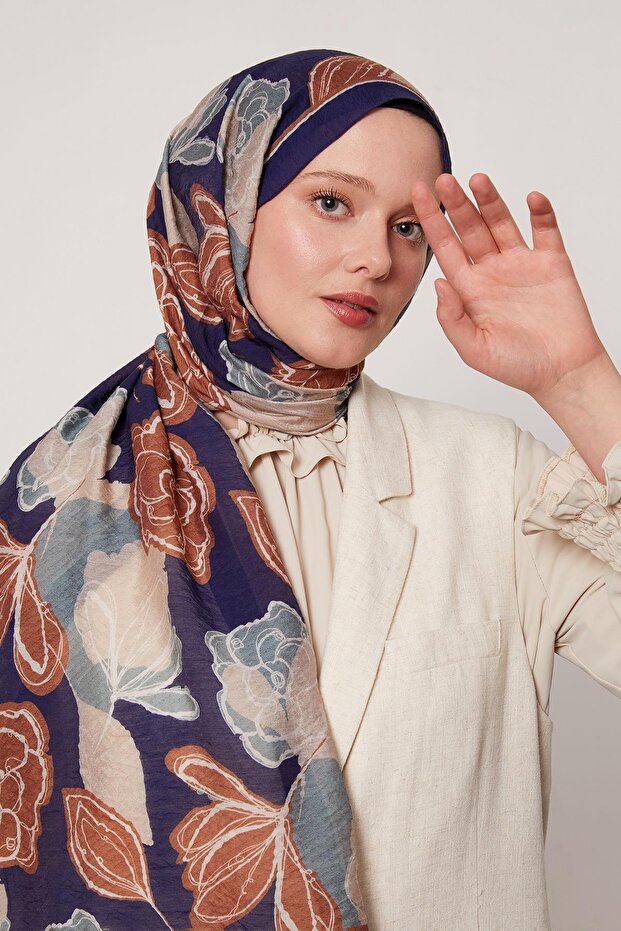 Summer Şal | Lacivert - 2