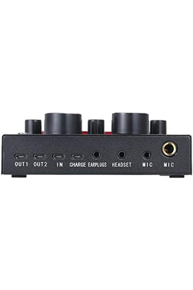 V8 Multifunctional Live Sound Card USB Audio Interface Intelligent Volume Adjustable Audio Mi - 7