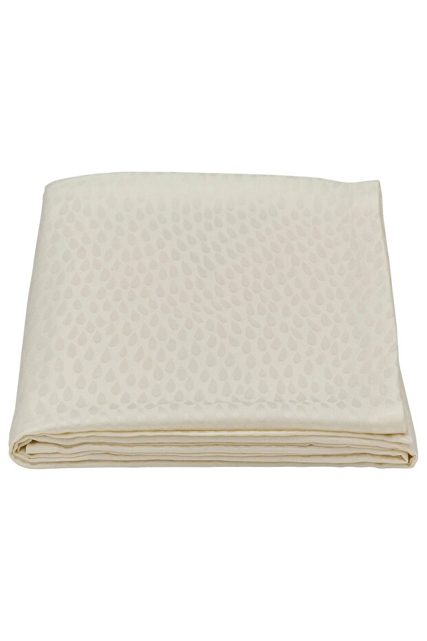 LIGUSTER Tablecloth, patterned white, 145 x 240 cm