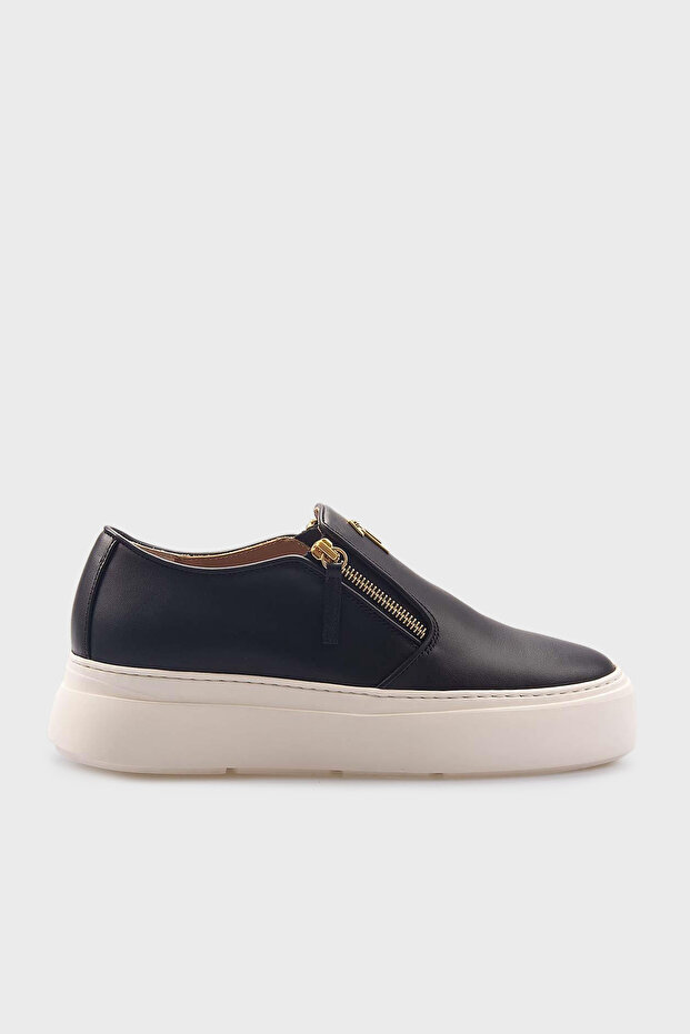 Deri Logolu Kalın Tabanlı Sneaker Ayakkabı Erkek AYAKKABI EU40010 - 1