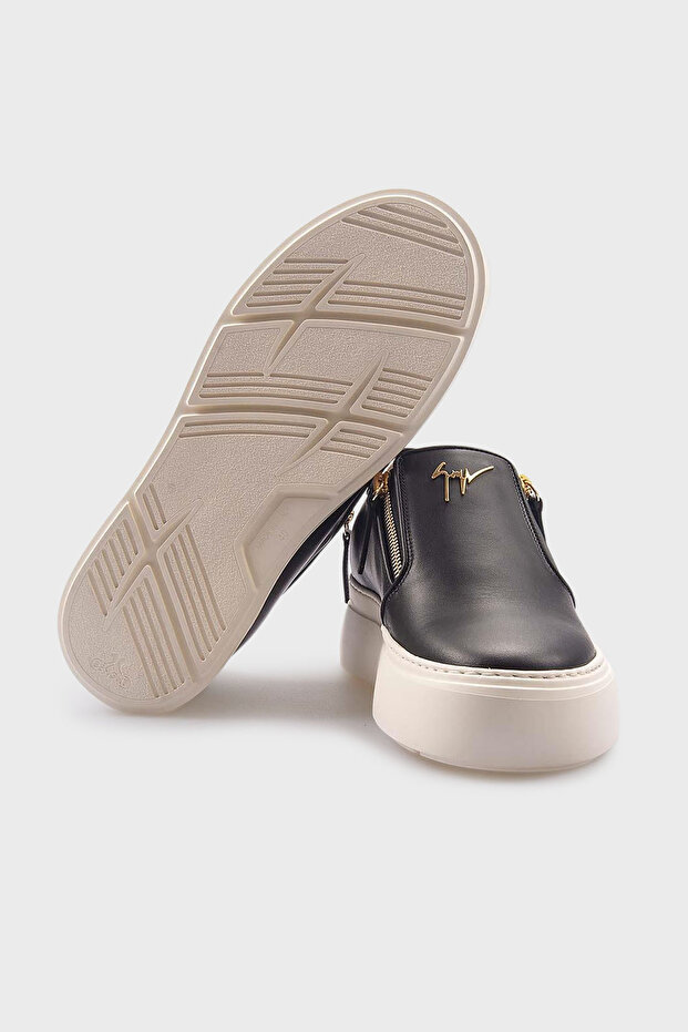 Deri Logolu Kalın Tabanlı Sneaker Ayakkabı Erkek AYAKKABI EU40010 - 5