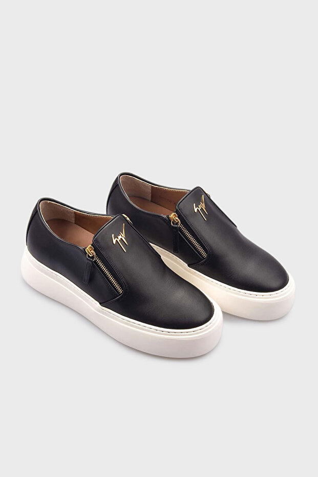 Deri Logolu Kalın Tabanlı Sneaker Ayakkabı Erkek AYAKKABI EU40010 - 3
