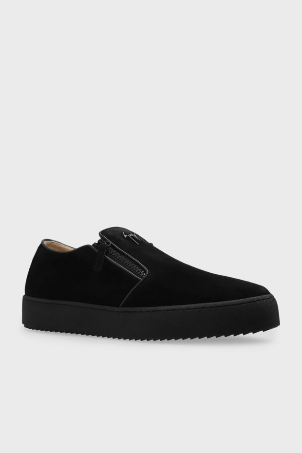 Logolu Süet Kalın Tabanlı Sneaker Ayakkabı Erkek AYAKKABI RU50025 - 4