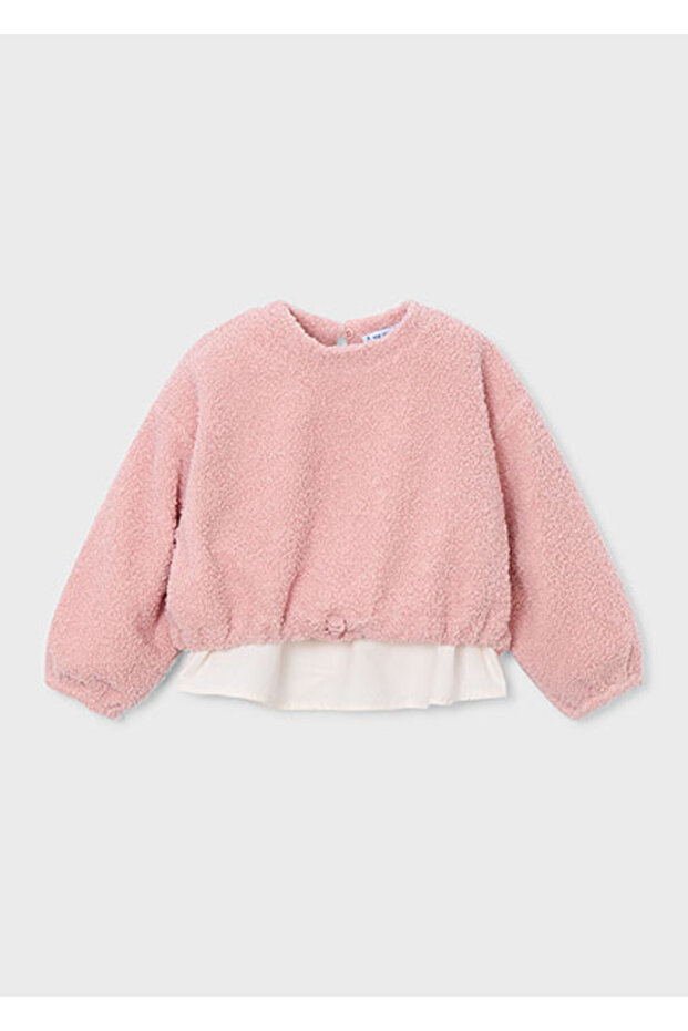 Pink Girl's Plush Sweatshirt 4431