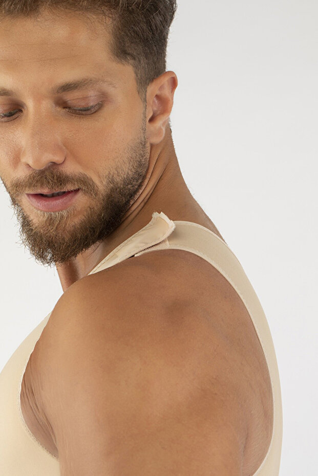 كورسيه ضغط للصدر والبطن للرجال بعد العمليات الجراحية، كود 1890 - 3