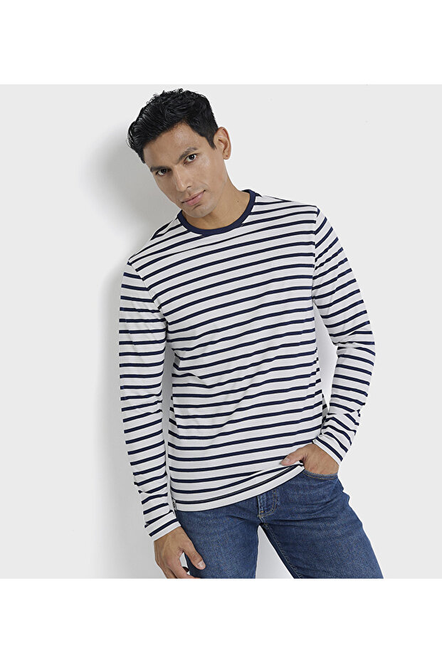 Men's Blue Crew Neck Tee