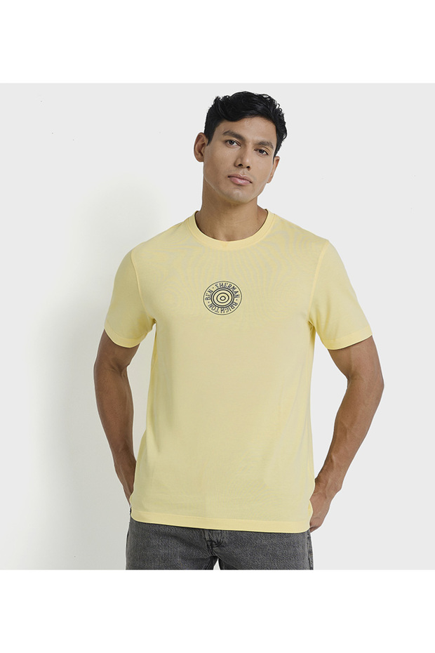 Men's Yellow Crew Neck Tee